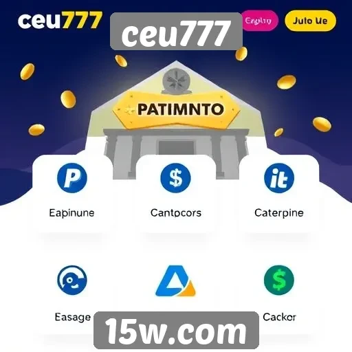 Métodos de pagamento disponíveis no ceu777